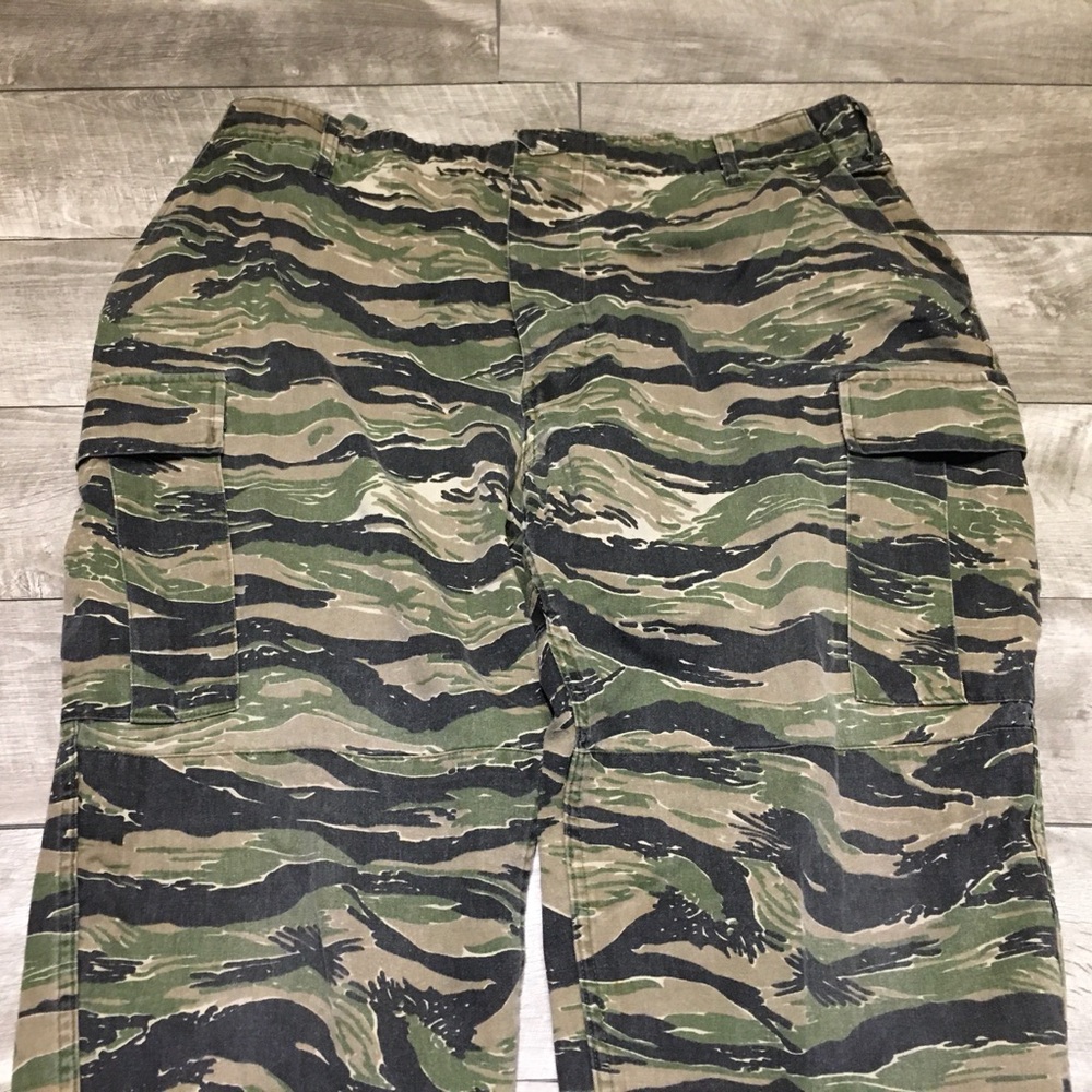 TRU SPEC Tiger Stripe Vintage Desert Combat BDU Pants 32” Inseam Size XXL Camo